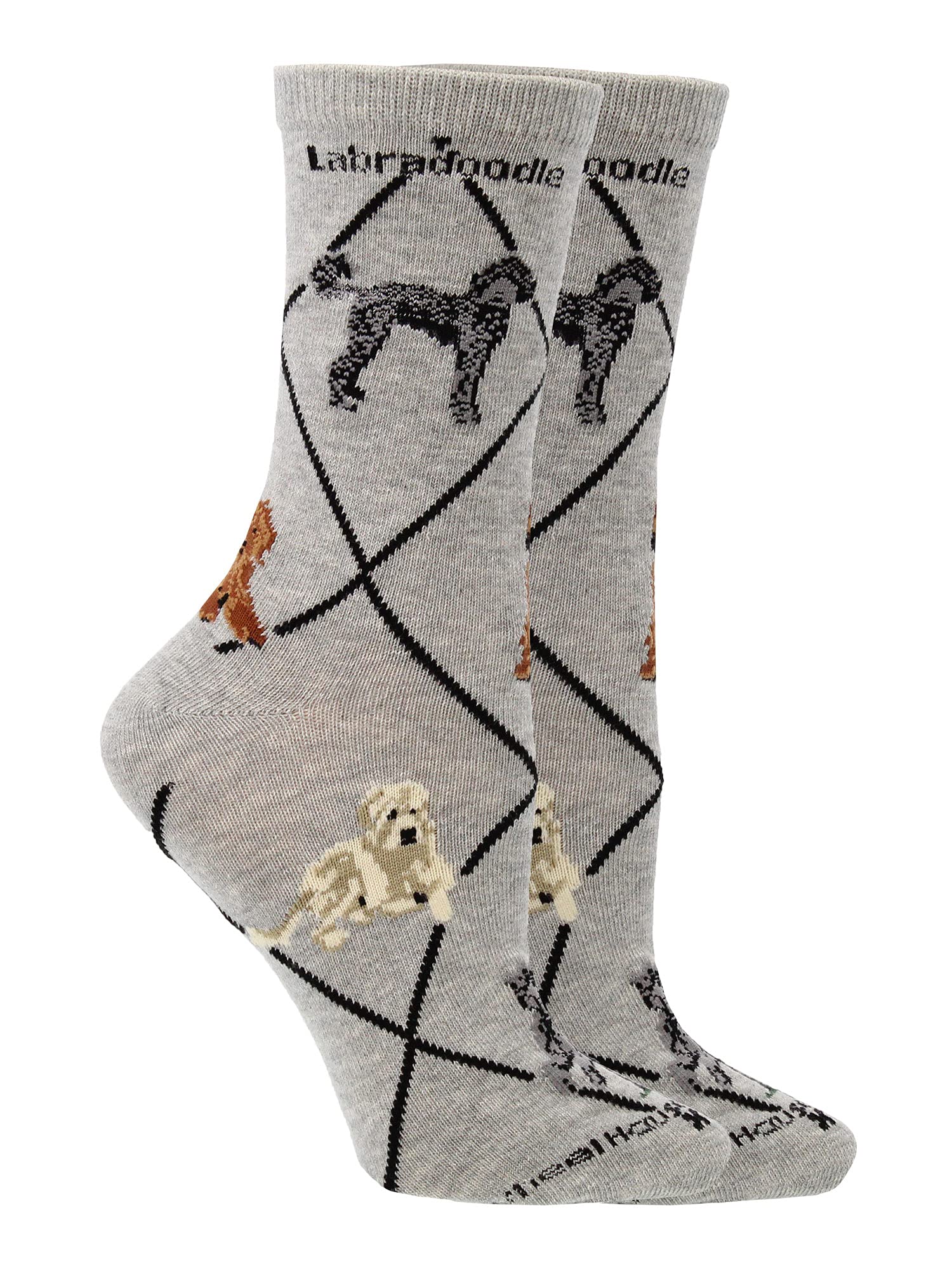 Labradoodle Socks for Women - Cute Dog Lover Gifts - Cozy Crew Socks for Dog Moms, Christmas & Birthday Presents - Perfect for Casual Wear, Gifting & Dog-Themed Outfits