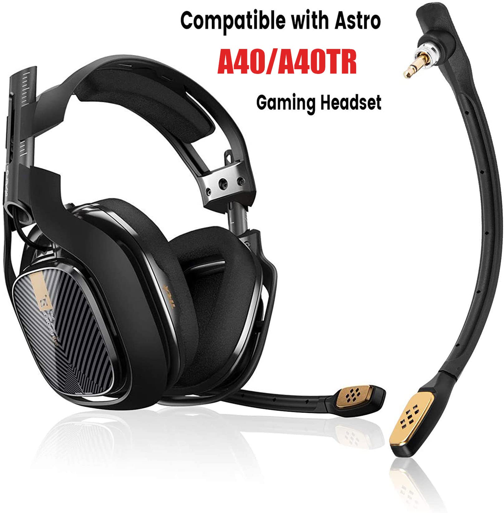 Logitech ASTRO A40/A40 TR Replacement Microphone - Detachable 3.5mm Noise Cancelling Mic for PS5, PS4, Xbox Series X/S, Xbox One, PC, Mac & Phone - Perfect for Gaming, Streaming & Voice Chat