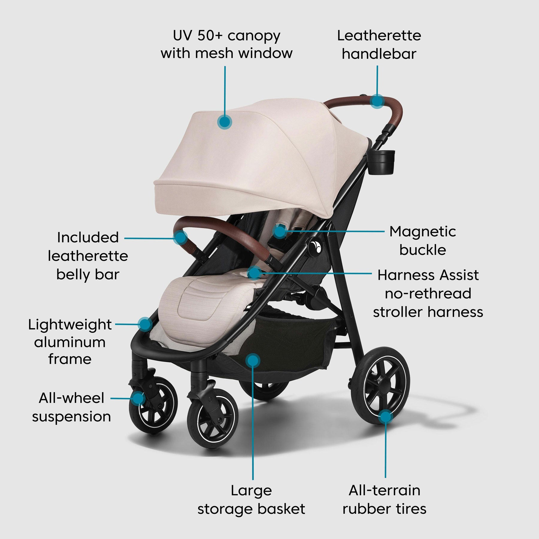 Baby Jogger City Mini Air Single Stroller - Lightweight Compact Travel Stroller for Toddlers & Infants, Perfect for City Walks, Shopping & Travel