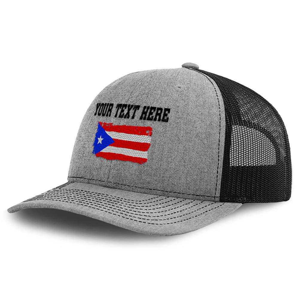 Custom Richardson Trucker Hat with Puerto Rico Flag Embroidery - Adjustable Polyester Baseball Cap for Men & Women - Perfect for Outdoor Activities, Sports, and Casual Wear