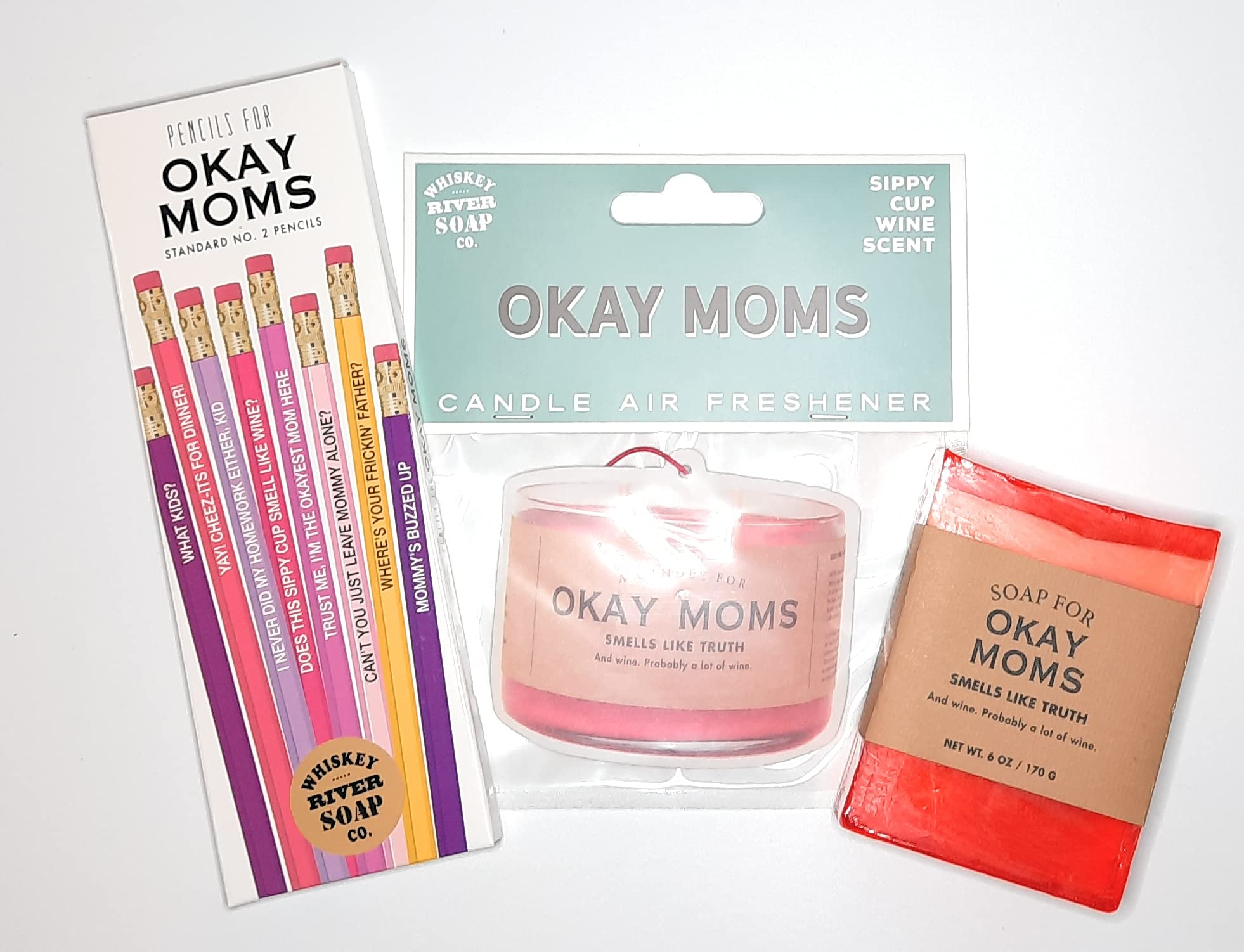 Okay Moms Scented Soap - 6 oz Natural Handmade Bar Soap with Relaxing Wine Aroma | Perfect for Self-Care, Mother's Day Gifts & Spa Nights
