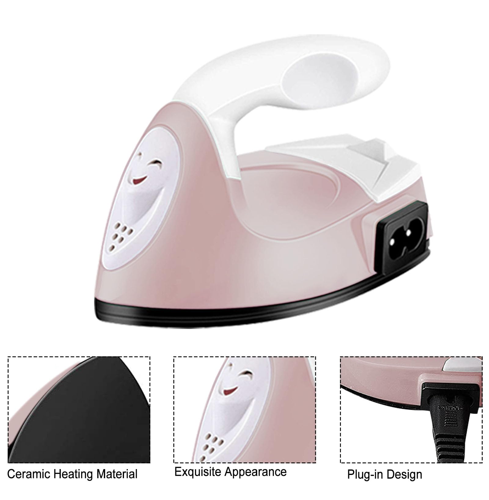 Mini Heat Press Machine for T-Shirts, Shoes & Hats - Portable Craft Iron for Vinyl Projects, DIY Clothes & Small Crafts | Perfect for Home Use, Travel & Crafting Projects