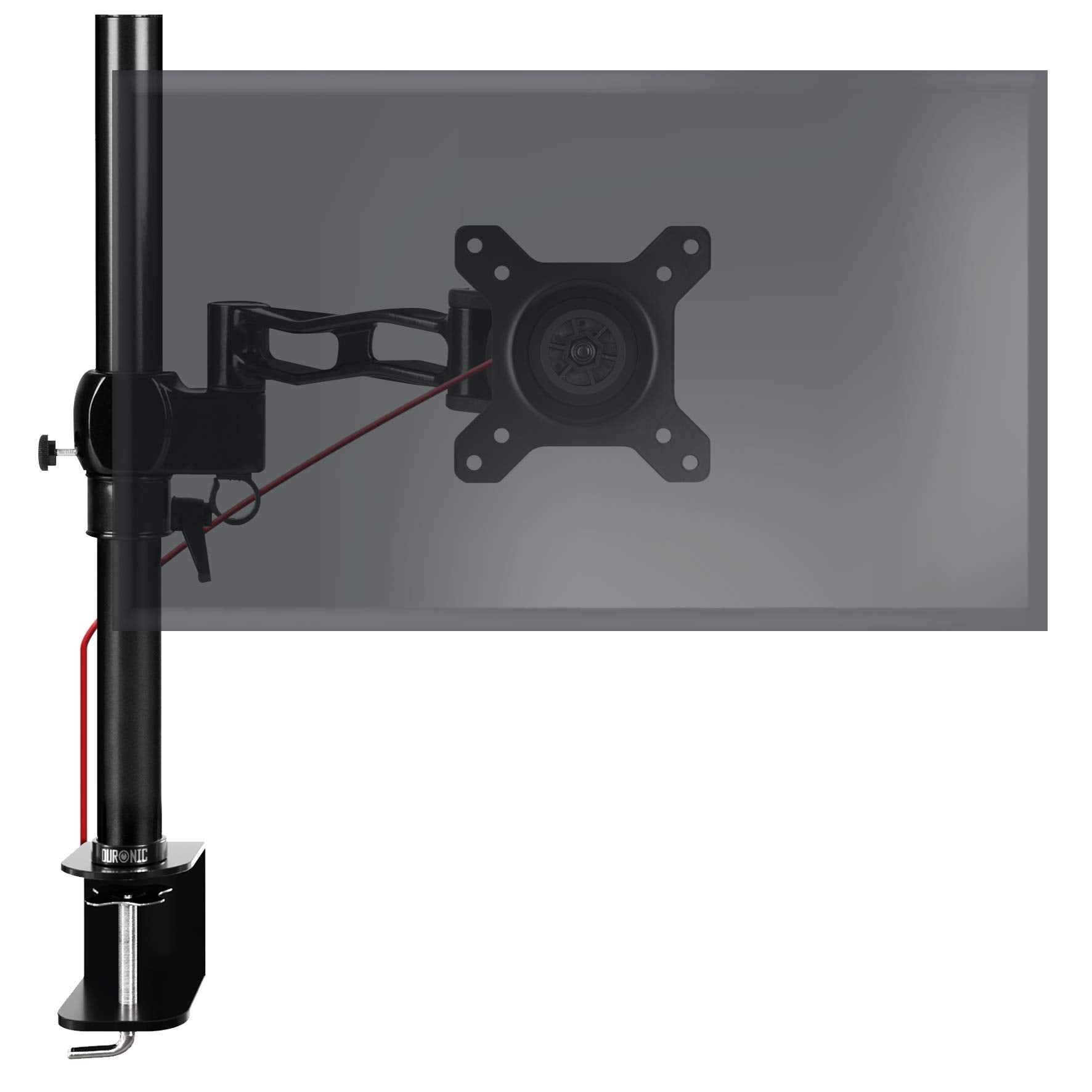 Duronic DM351X2 Single Monitor Arm - Height Adjustable VESA 75/100 Desk Mount for 13-27