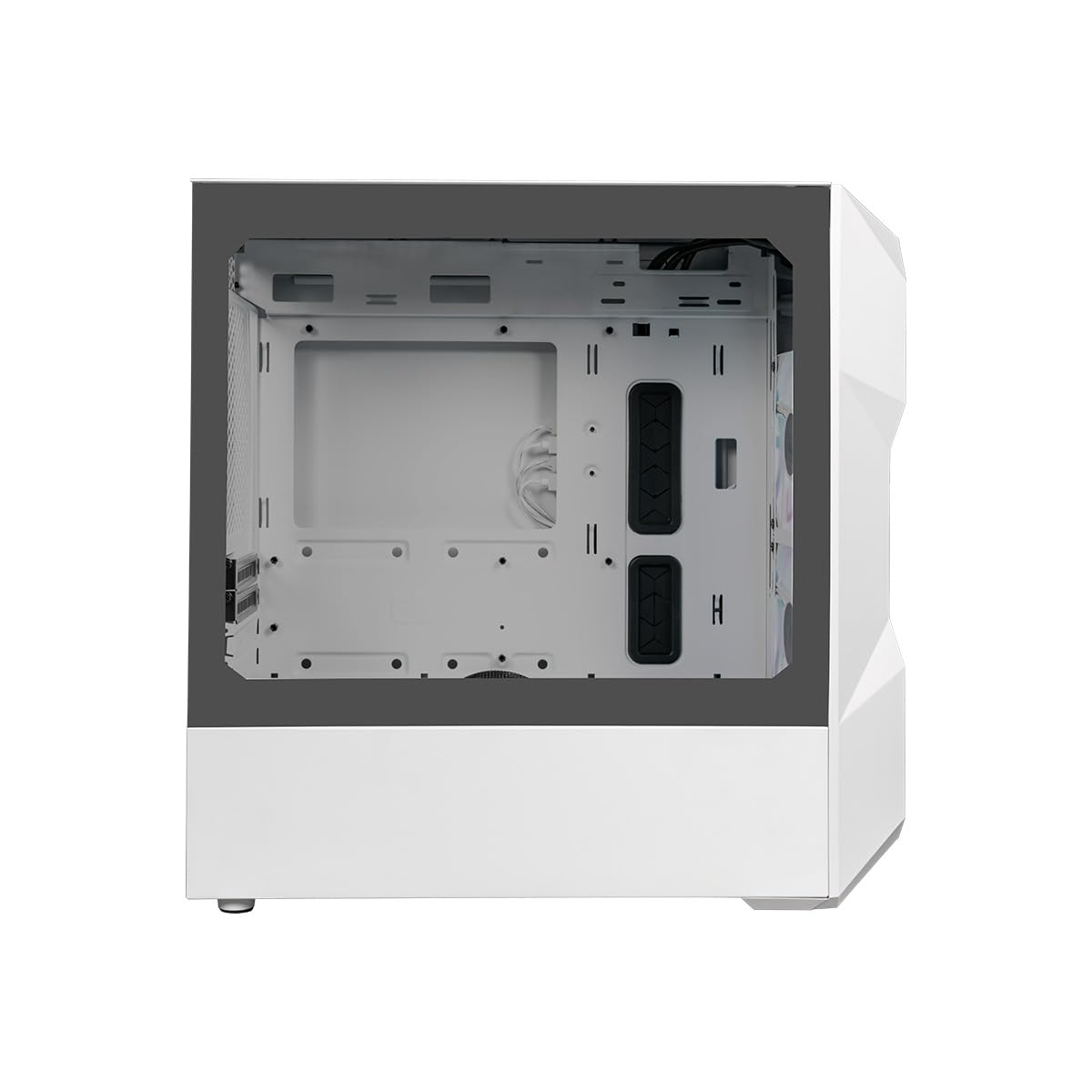 Cooler Master TD300 Mesh White Mini-Tower PC Case - High Airflow Design with 2x120mm ARGB Fans, Micro-ATX/Mini-ITX Support, Tempered Glass Panel - Perfect for Gaming & Streaming Setup