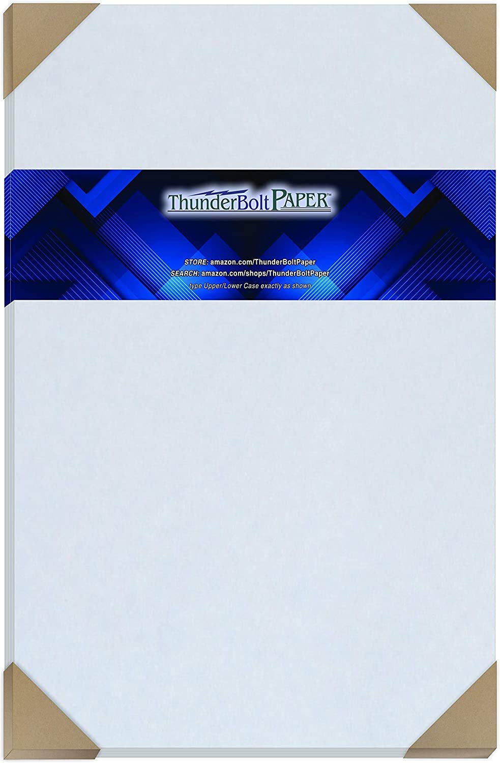 50 Sheets Blue Parchment Paper 65lb Cover Weight, 11 x 17 Inches - Printable Old Parchment Semblance Cardstock for Scrapbooking, Invitations, and DIY Crafts