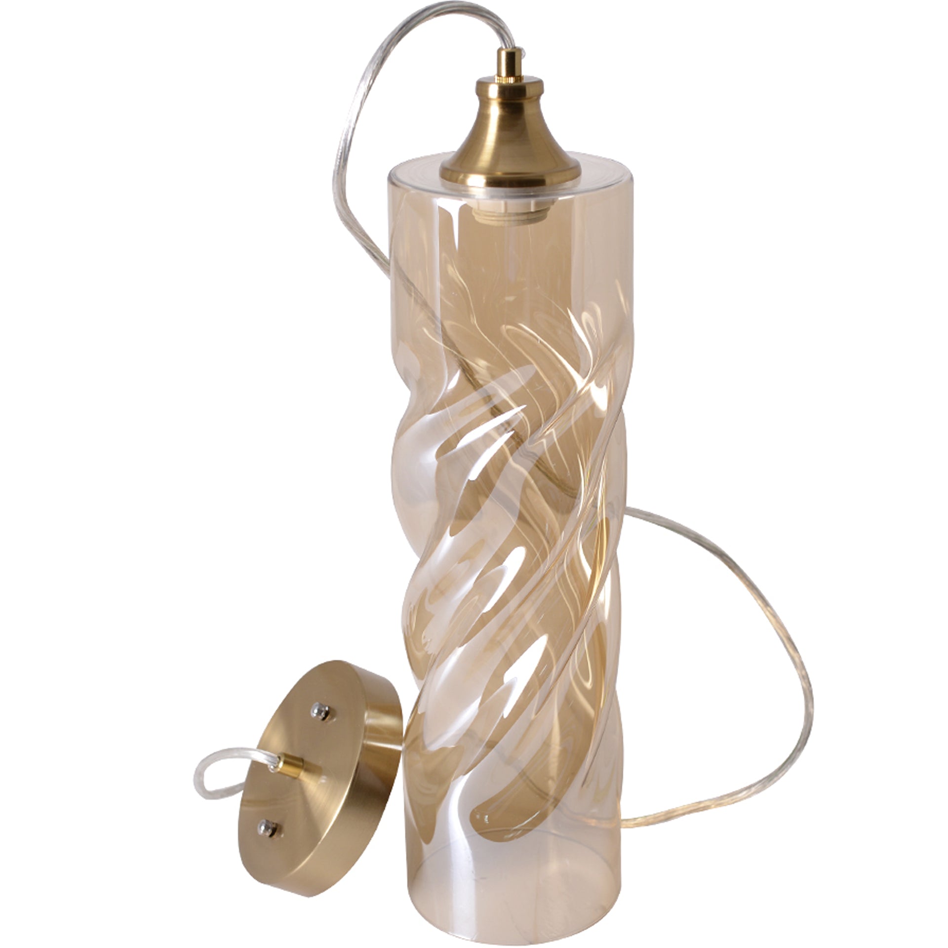 CARRO HOME Gemini Cylinder Ombre Glass Pendant Light - Modern Hanging Fixture for Dining Room, Kitchen Island & Bedroom Lighting Decor
