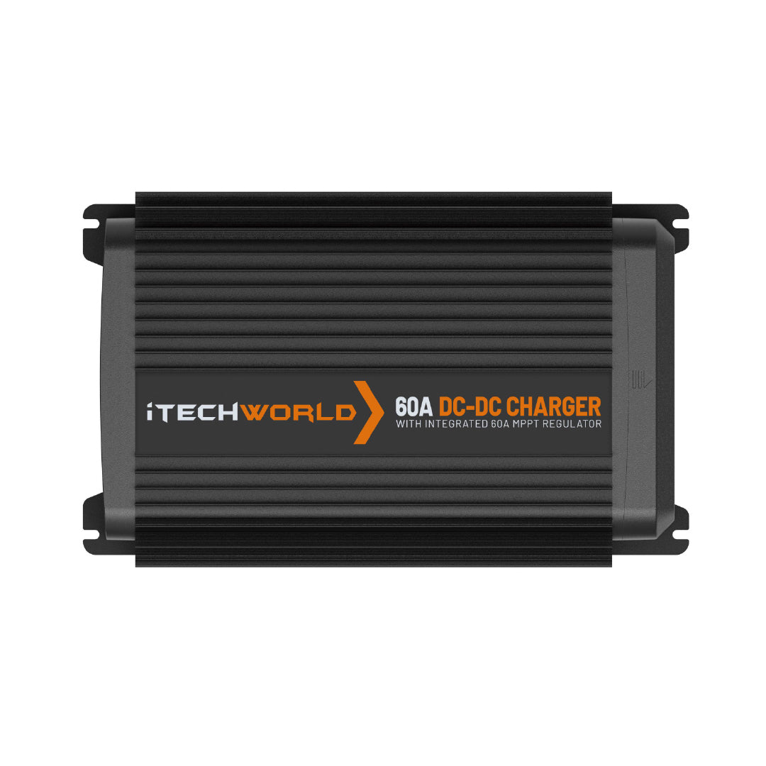 iTECHDCDC60 | 60A DC-DC & MPPT Solar Battery Charger | 12V/24V Dual Voltage for RV, Marine, Off-Grid Power Systems | Fast Charging for Lithium & Lead-Acid Batteries
