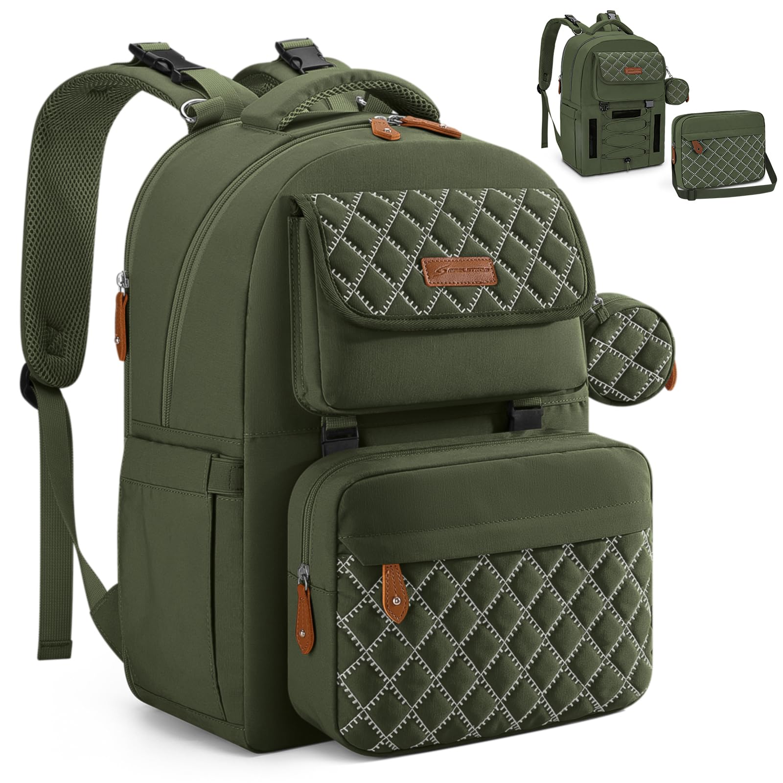 Large Capacity Unisex Diaper Bag with Removable Insulated Bottle Holder - Perfect for Parents, Travel & Baby Essentials Organization