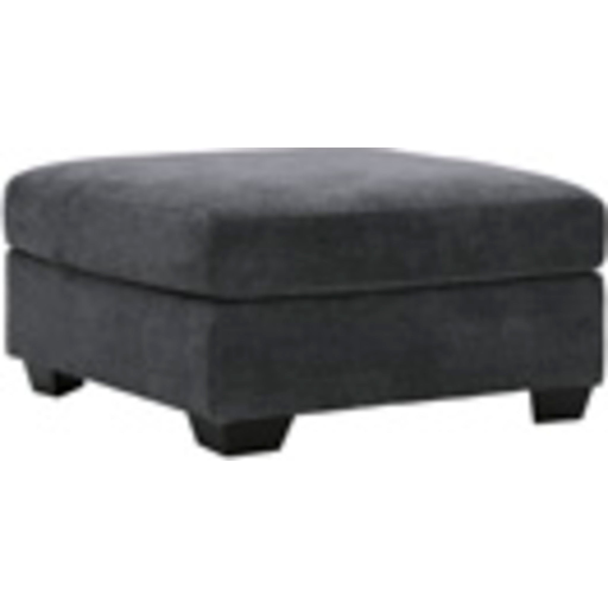Ambrielle Oversized Accent Ottoman in Gunmetal - Modern Footrest & Extra Seating for Living Room, Bedroom or Office