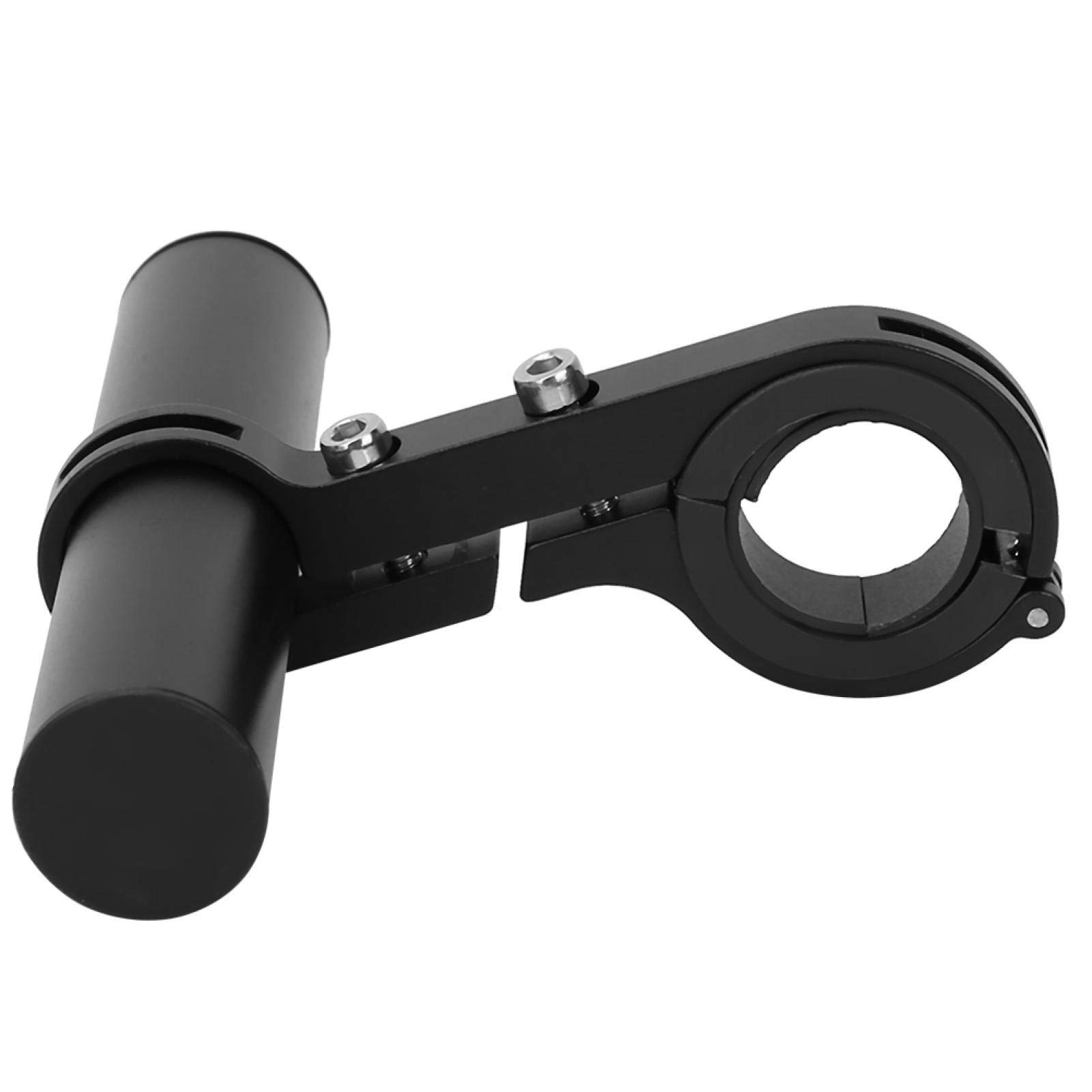 Bike Handlebar Extensions - Adjustable Bike Stable Extender Mount with Clip Clamp for Flashlight & Torch Bracket Holder (Black) - Perfect for Cycling, Night Riding & Outdoor Adventures