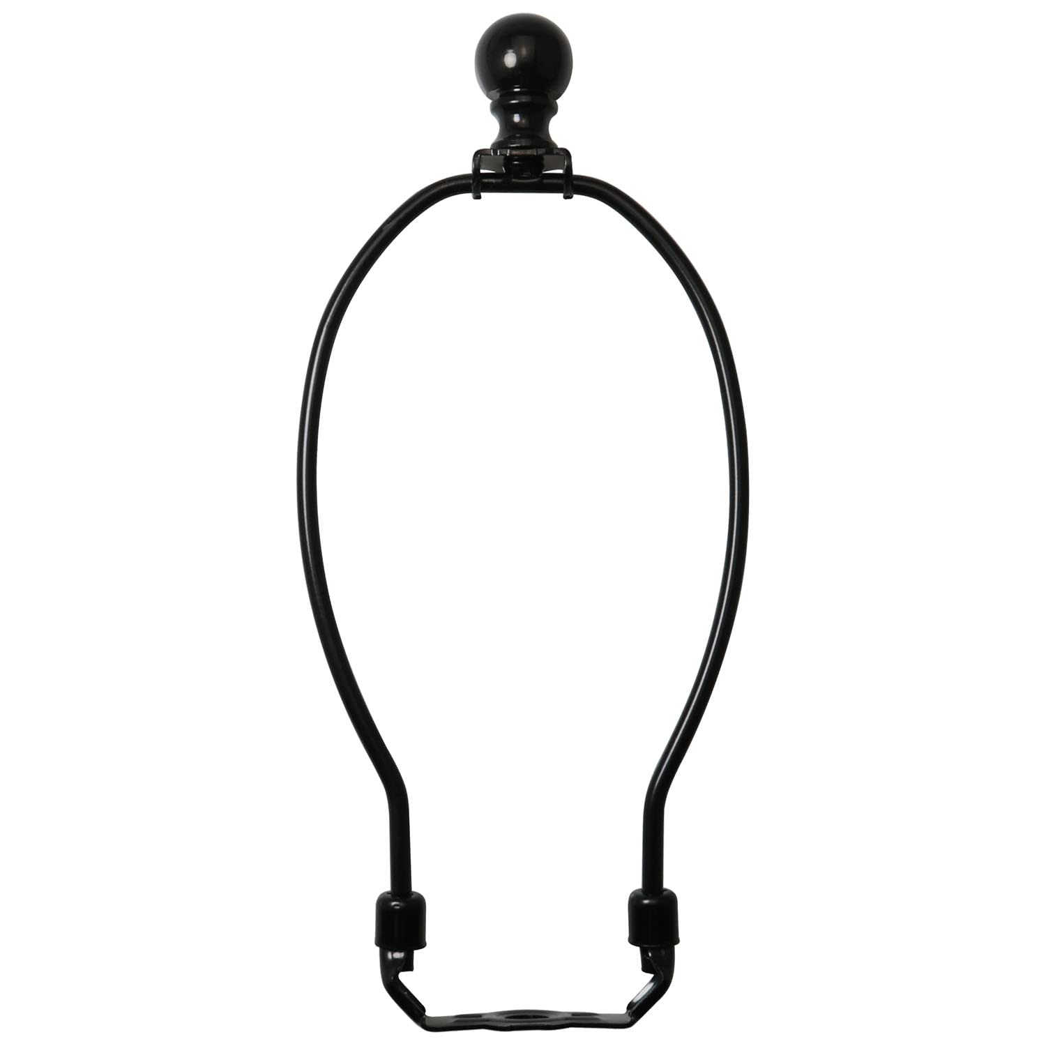 8 Inch Lamp Harp Holder with 1-1/2 Inch Oil Rubbed Black Steel Ball Knob Finial - Universal Lamp Shade Accessory for Table Lamps, Floor Lamps, and Home Decor - Perfect for Living Room, Bedroom, and Office Lighting