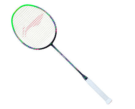 Li Ning Lightning 3000 Professional Badminton Racket - Carbon Fiber Shaft, High Tension String, Lightweight Design (Green, AYPQ136-3) | Perfect for Competitive Play & Training Sessions
