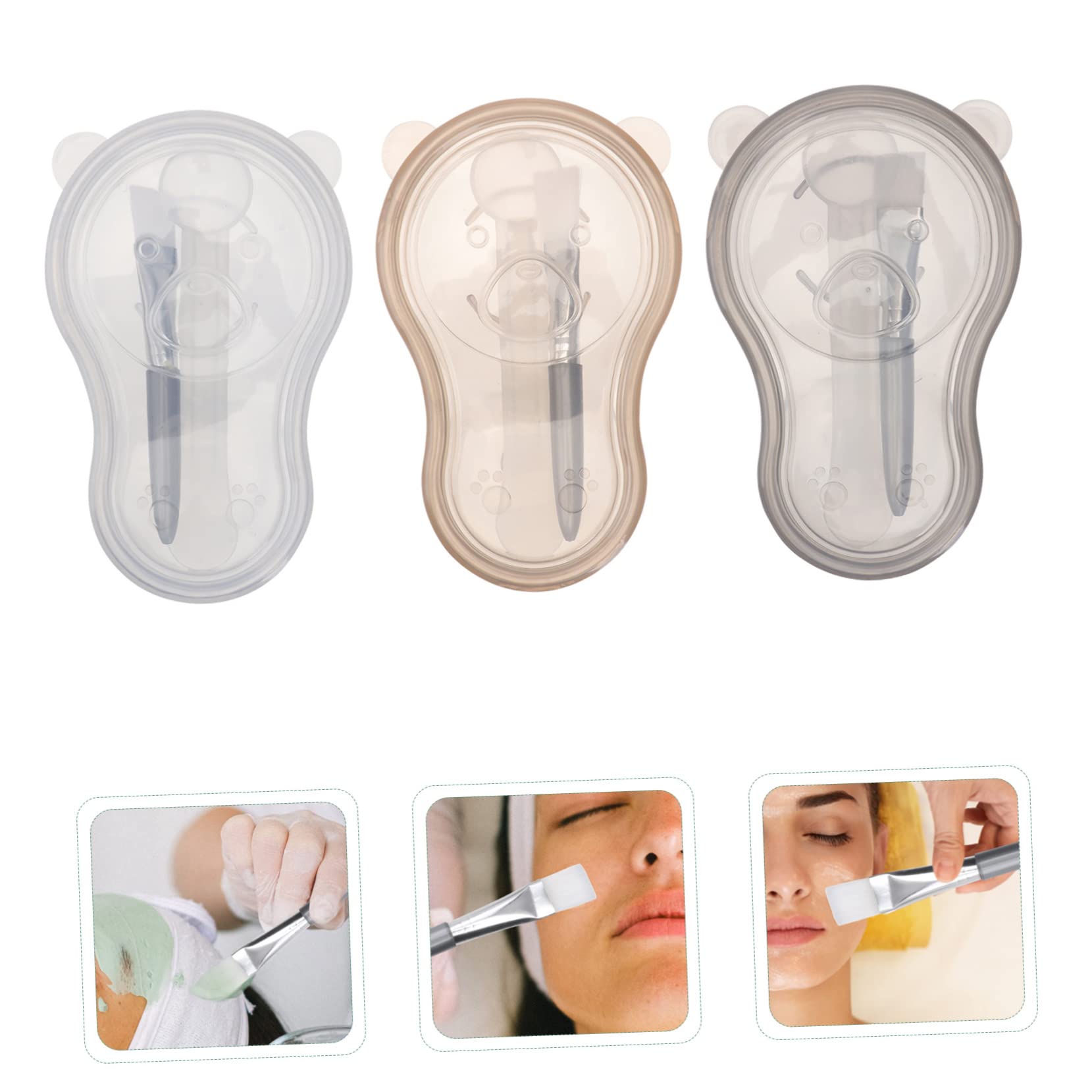 3 Pack Facial Mask Mixing Bowl and Brush Set - Professional Skincare Tools for Home Spa, DIY Face Masks & Salon Use - Perfect for At-Home Beauty Treatments & Self-Care Routines