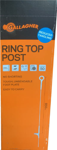Gallagher Ring Top Step-In Fence Posts - Heavy Duty Metal Stakes for Electric Fencing (Case of 50) - Perfect for Farm, Ranch & Livestock Containment