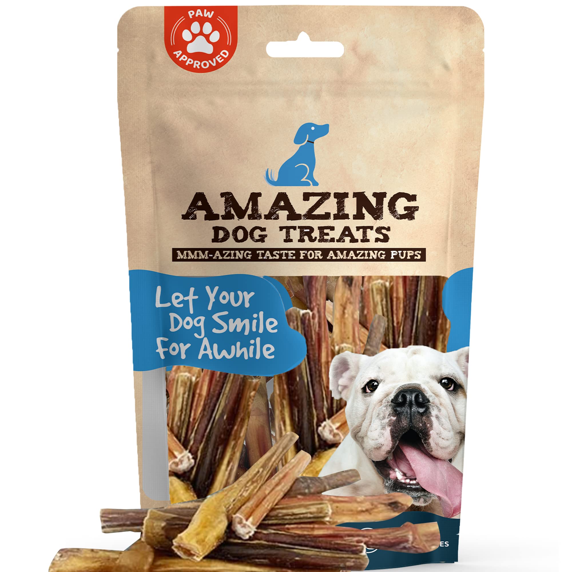 Premium 4-6 Inch Bully Sticks for Dogs (5 lb) - 100% Natural Beef Dog Chews | Long-Lasting Dental Treats | Rawhide-Free Alternative | Promotes Healthy Teeth & Gums - Perfect for Training, Teething Puppies, and Aggressive Chewers