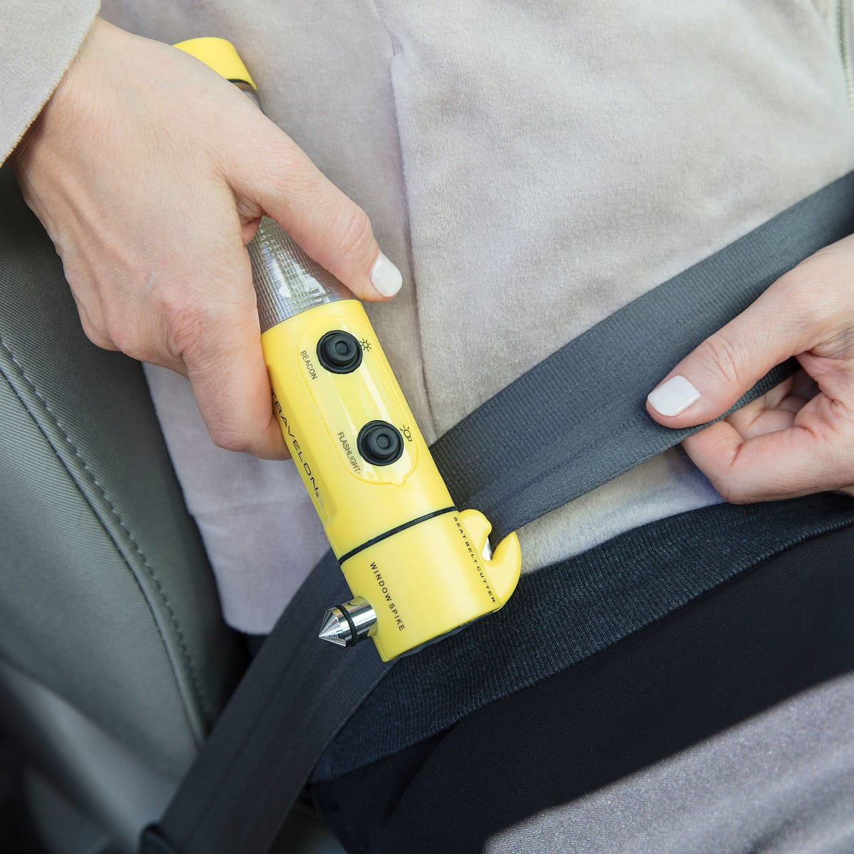 Travelon 4-in-1 Emergency Car Tool Kit - Window Breaker, Seatbelt Cutter, LED Flashlight & Whistle for Roadside Safety & Survival - Perfect for Road Trips, Commuting & Emergency Preparedness