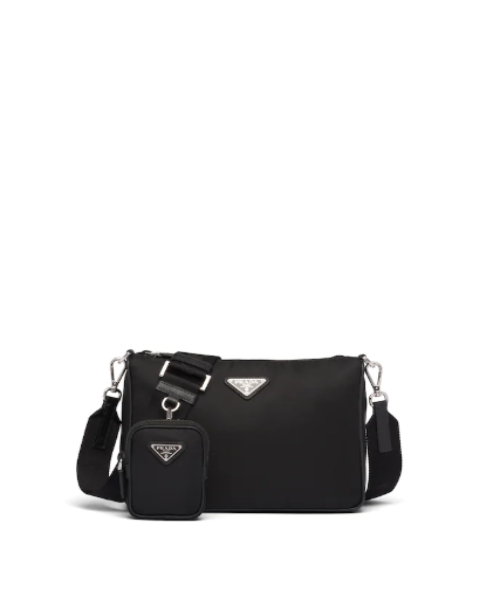 Prada Nylon Crossbody Bag for Women - Black Luxury Shoulder Purse | Perfect for Everyday Use, Travel & Work Accessories