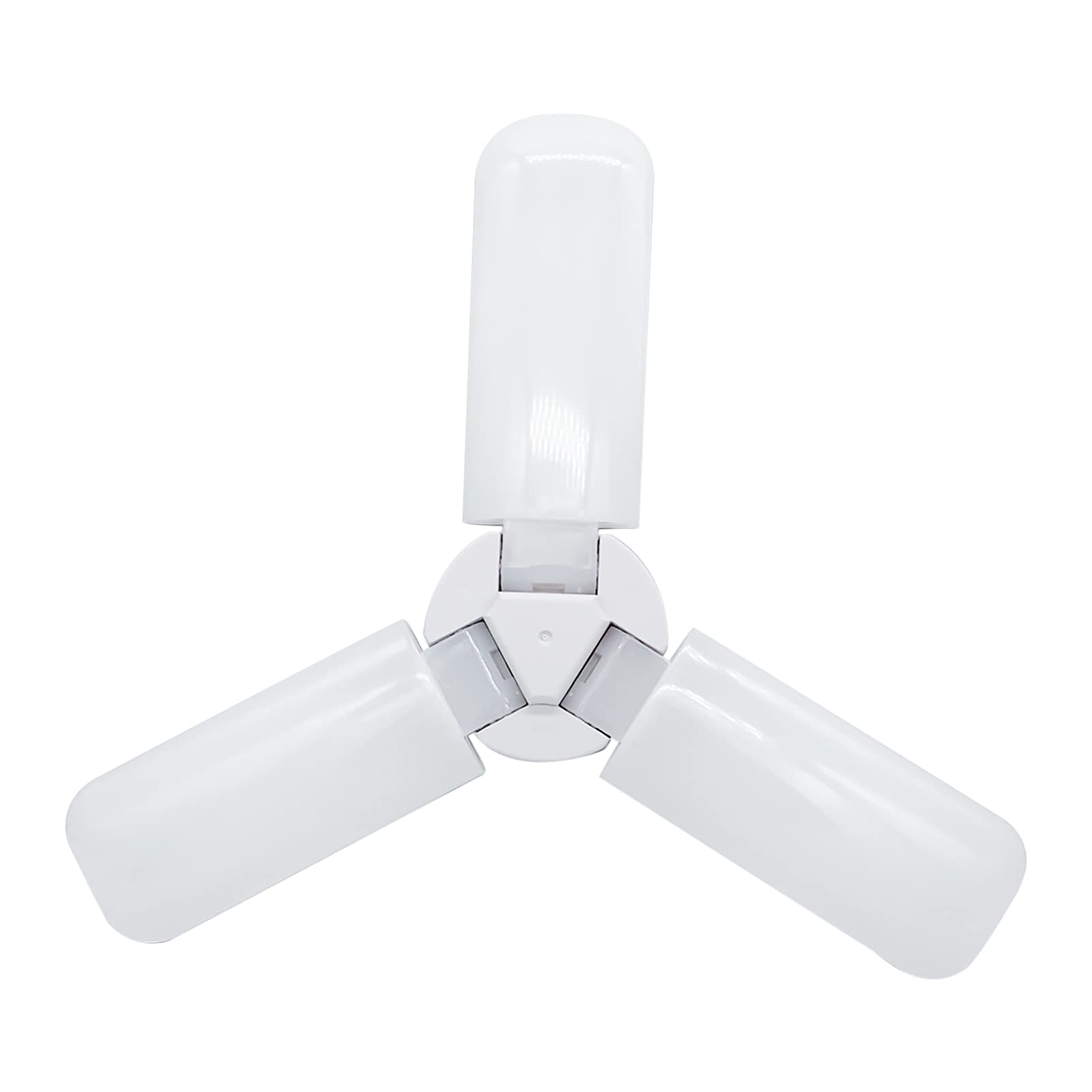 Baugger Dimmable LED Garage Ceiling Light - 6000LM 6500K Super Bright, E26/E27 Base, 3 Adjustable Panels - Perfect for Workshop, Basement, Warehouse & Garage Lighting