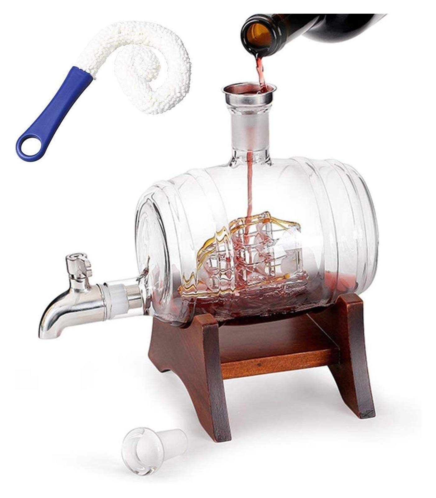 1000ML Stainless Steel Liquor Dispenser with Spigot - Whiskey Decanter for Tequila, Bourbon, Scotch & Rum - Perfect Alcohol Related Gift for Dad - Great for Home Bars, Parties & Special Occasions
