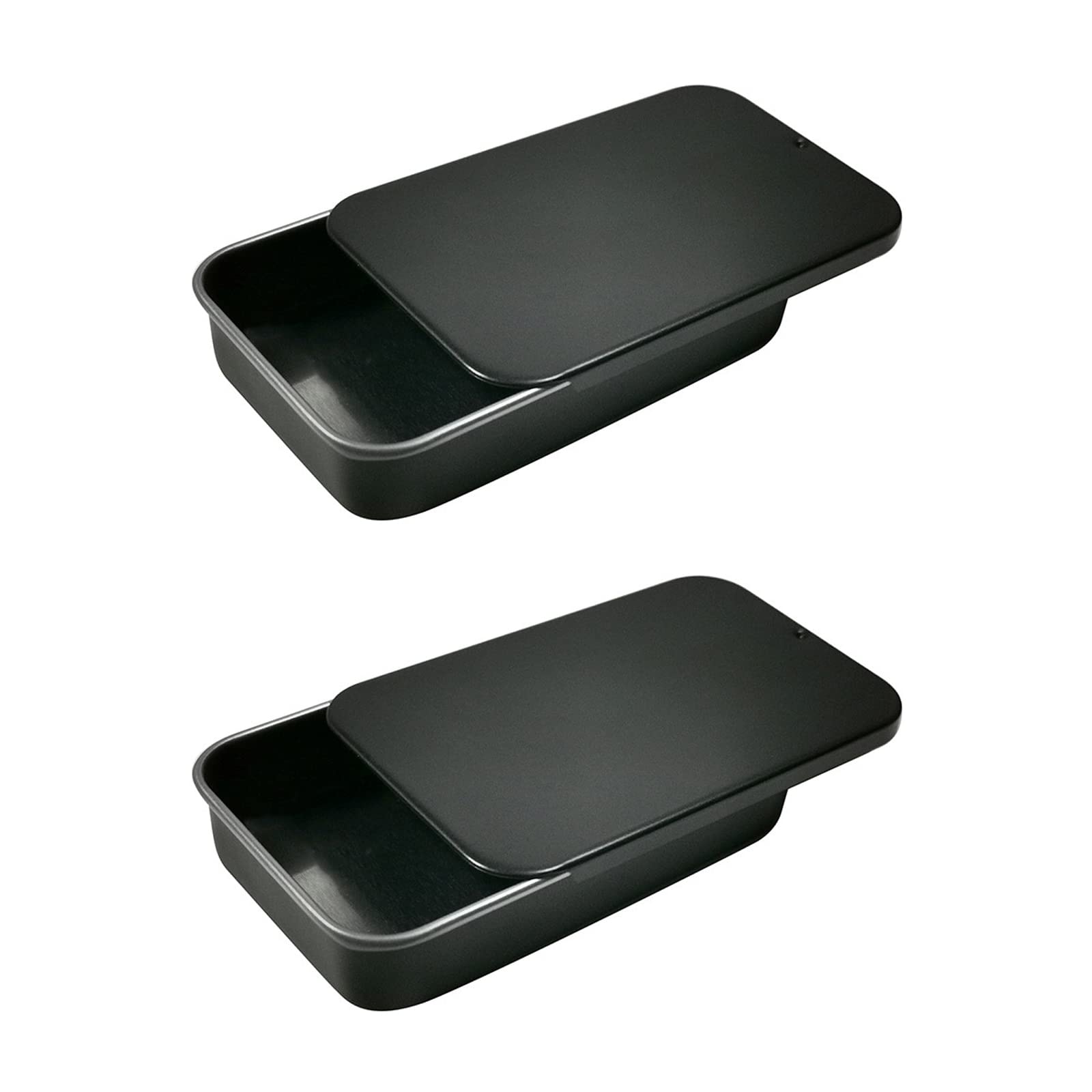 2 Pack Dental Floss Portable Case - Refillable Travel Floss Dispenser with 24 Picks & Storage Box | Mint Floss for Adults | Perfect for Travel, Office & Daily Oral Care (Black)