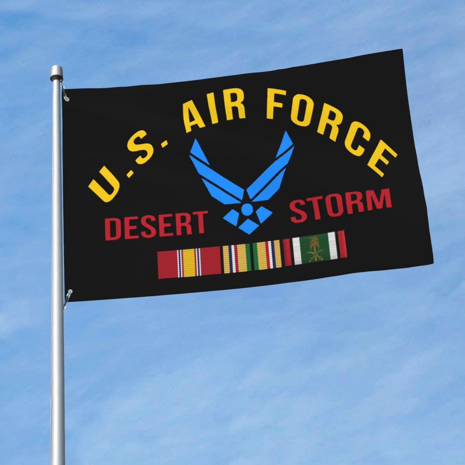 US Air Force Desert Storm Veteran Flag 3x5 FT - Outdoor American Military Garden & House Decor with Metal Grommets - Perfect for Yard, Banner, Patriotic Displays & Veterans Day Celebrations