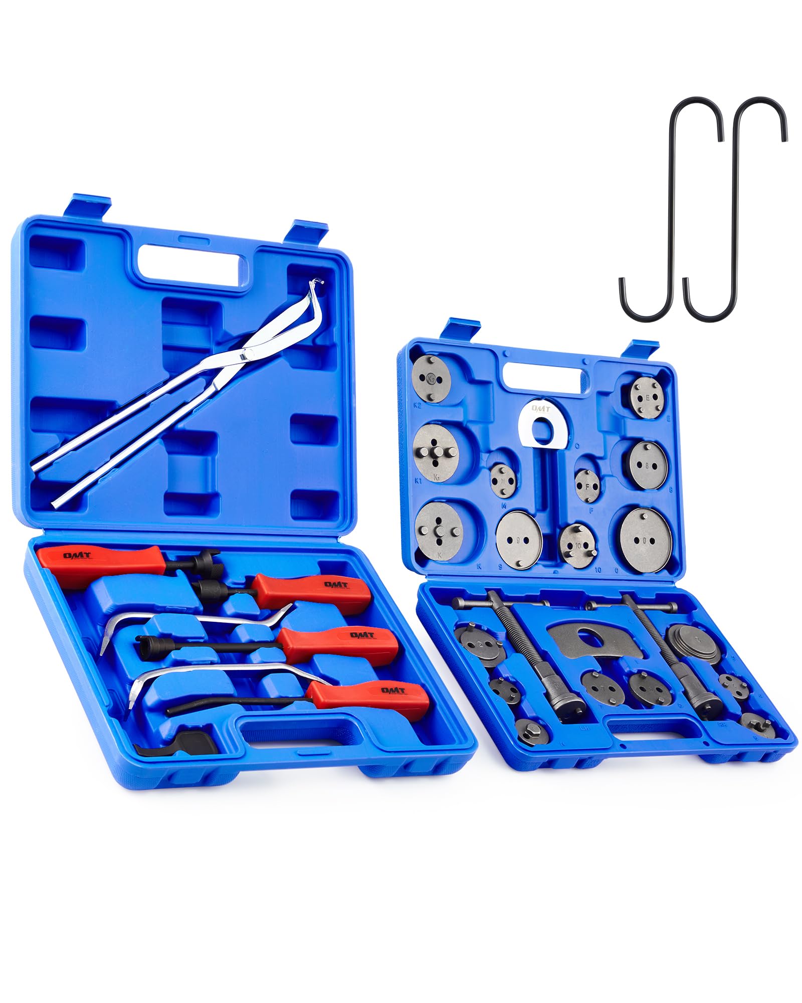 Orion Motor Tech 32-Piece Dual Brake Tool Kit - 2-in-1 Caliper Compression & Drum Brake Tool Set with Spring Compressor Pliers for Brake Repair | Perfect for DIY Mechanics & Professional Auto Shops