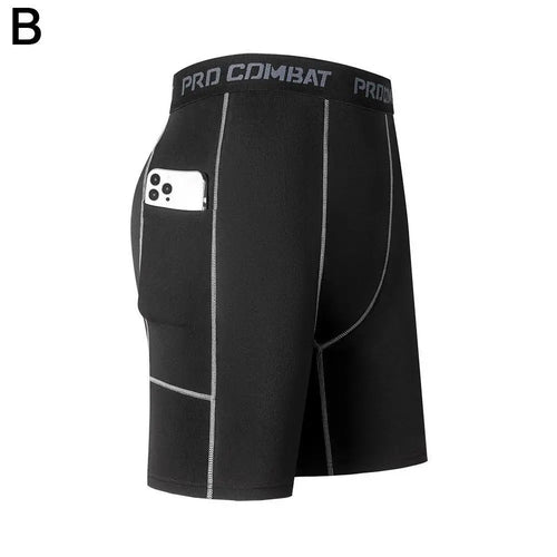 Men's Compression Shorts - Gym Workout & Sports Base Layer Tights for Running, Training & Active Wear