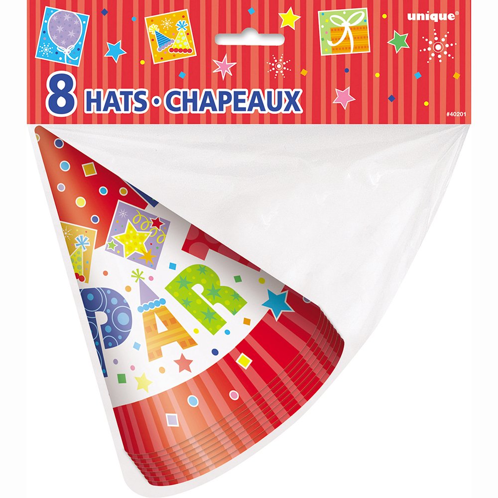8-Pack Party Style Hats for Adults & Kids - Fun Costume Accessories for Birthday, Halloween & Theme Parties