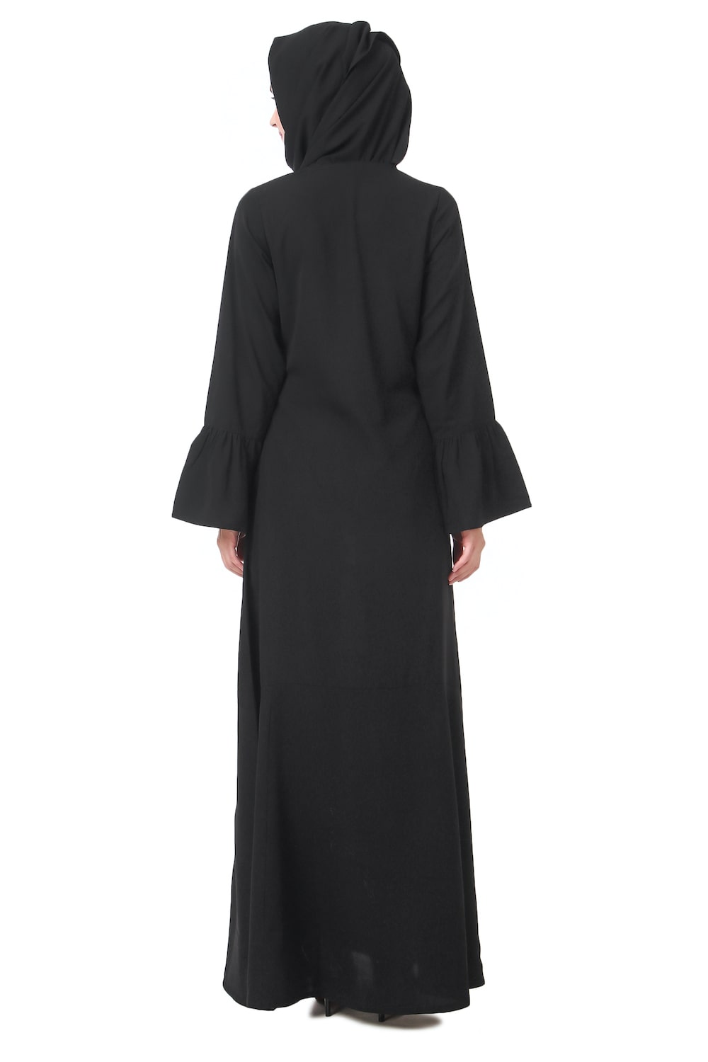 Elegant Floral Embroidered Abaya Dress for Women - Modest Islamic Prayer Gown - Perfect for Eid, Ramadan, and Special Occasions