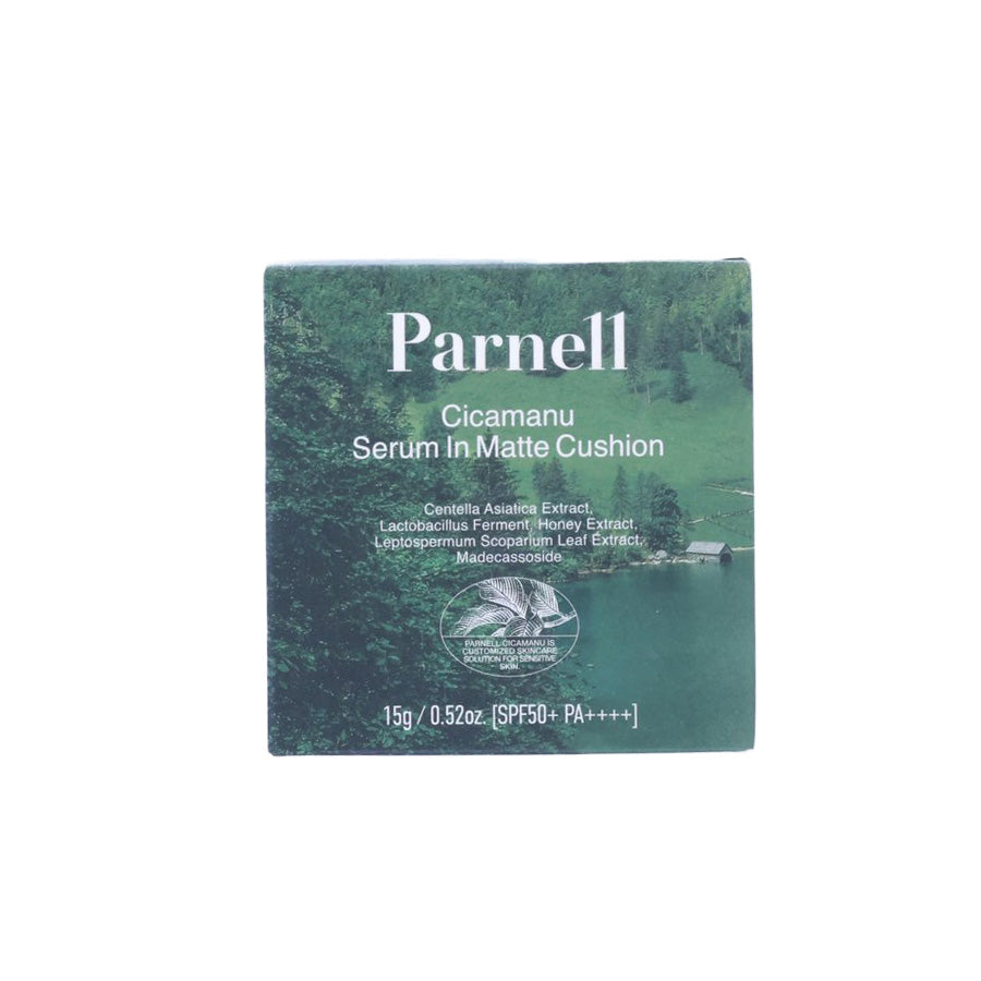 PARNELL Cicamanu Matte Cushion Serum No.23 (100g) - Lightweight Hydrating Makeup Base for Flawless Matte Finish | Perfect for Daily Wear, Special Occasions & Touch-Ups