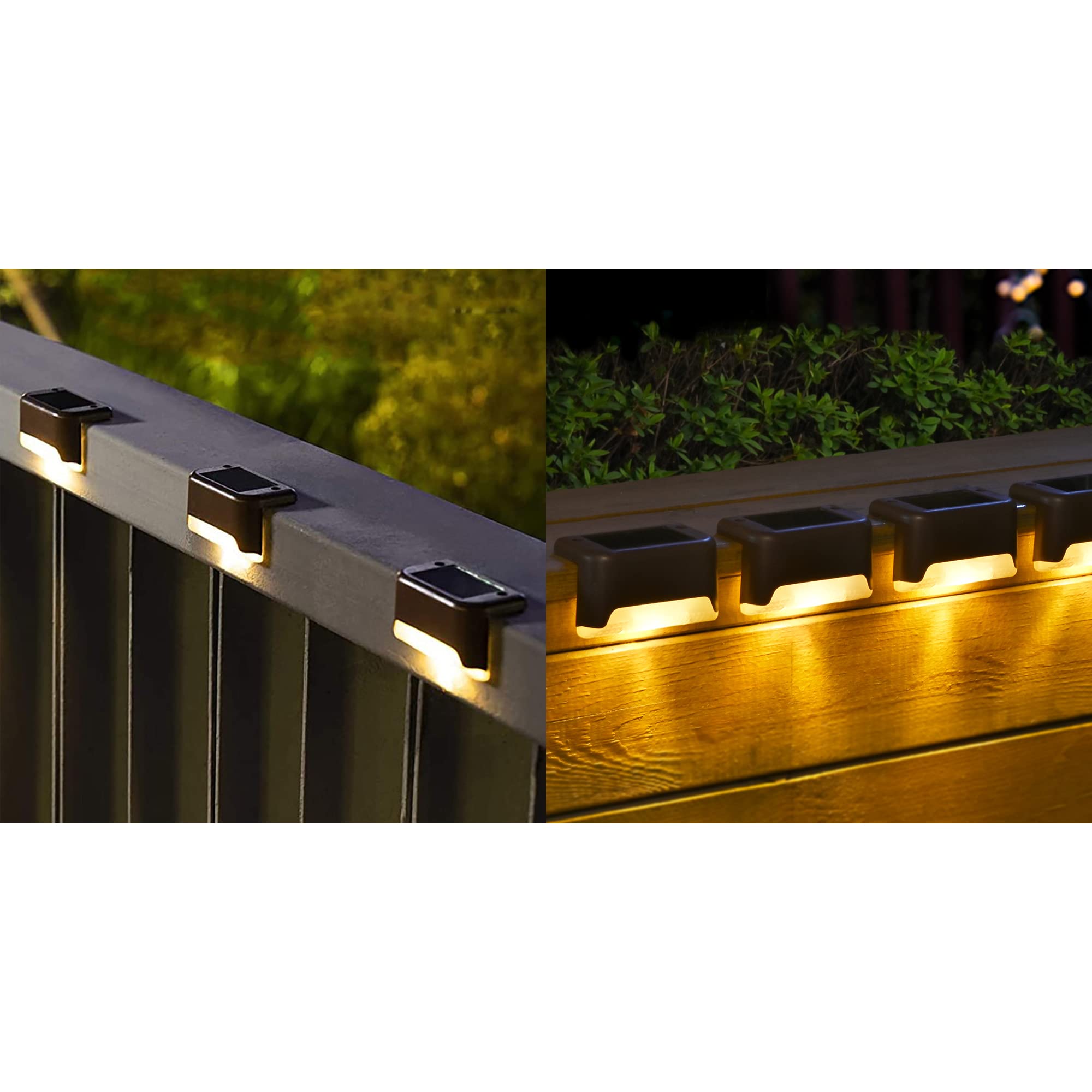 SOLPEX 36 Pack Solar Deck Lights - Waterproof Outdoor Solar Step Lights for Stairs, Fence & Yard (Warm White) - Perfect for Patio & Pathway Lighting