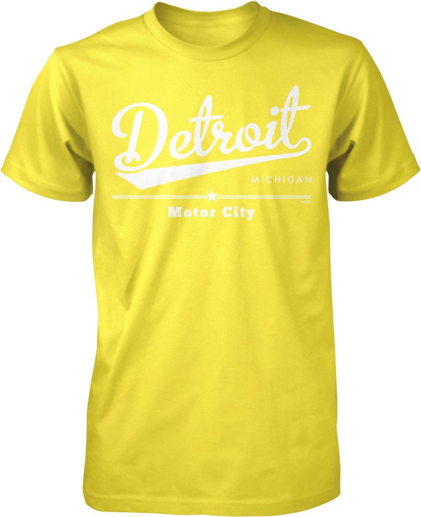 NOFO Clothing Co Detroit Michigan Motor City Men's T-Shirt | Vintage-Inspired Graphic Tee for Casual Wear & Street Style