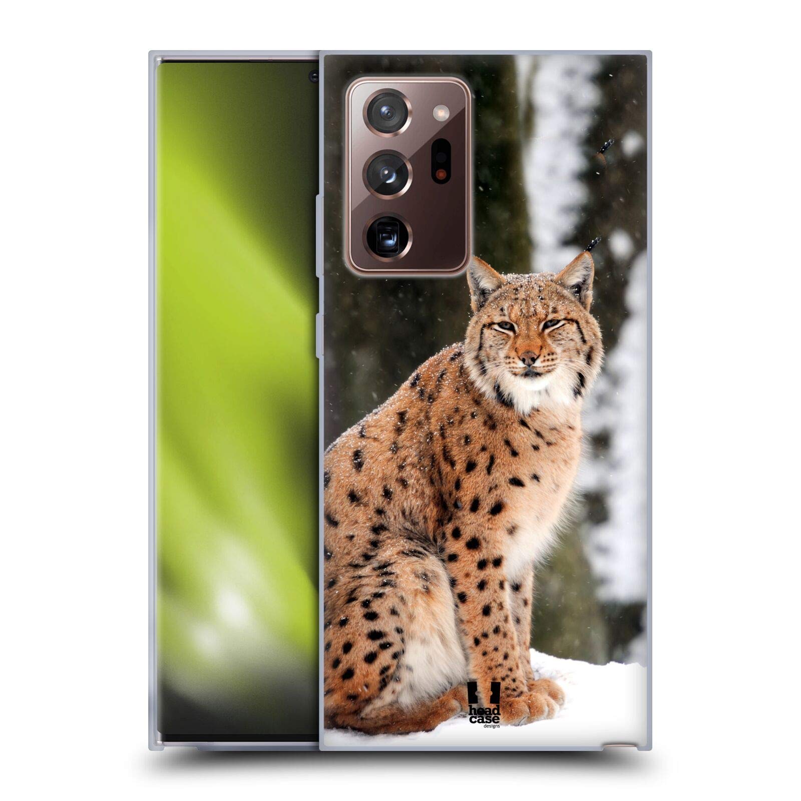 Head Case Designs Wild Lynx in Winter Soft Gel Case for Galaxy Note20 Ultra/5G - Durable Protection for Outdoor Adventures & Daily Use
