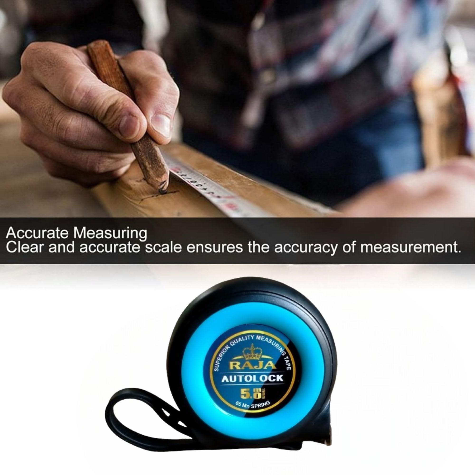 ASV FASHION 5 Meter Short Measuring Tape - Durable & Portable for Home Improvement, DIY Projects, Industrial Use - Perfect for Construction, Sewing, and Crafting - Pack of 1