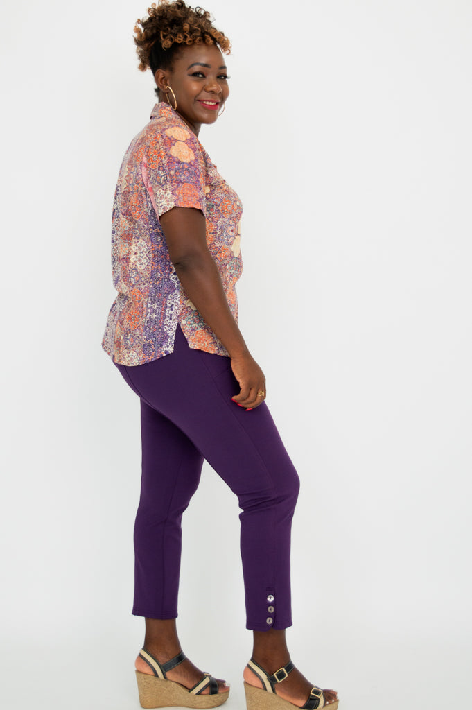 Aida Short Sleeve Top - Elegant Chateau Style Blouse for Women | Perfect for Summer Outfits, Office Wear & Casual Dates