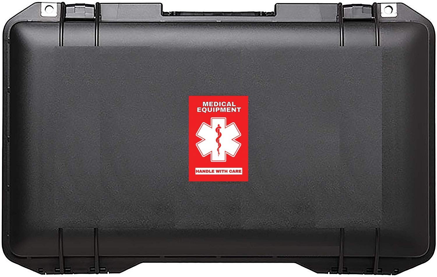 Medical Equipment Luggage Sticker - 3x2 Inches Handle with Care Labels (15 Pack) for Hospital Supplies & Travel Cases - MELT-101