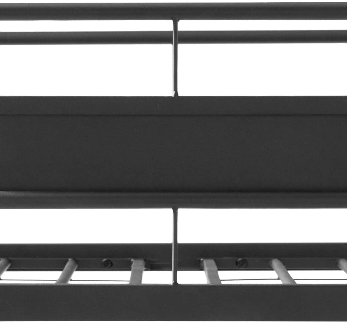 Sturdy Heavy-Duty Metal Queen Bunk Bed Frame - Reinforced Guardrails & Ladder for Kids, Teens & Adults - Twin XL Over Queen Size - Easy Assembly - Durable Thick Steel Construction for Home, Dorm or Guest Room