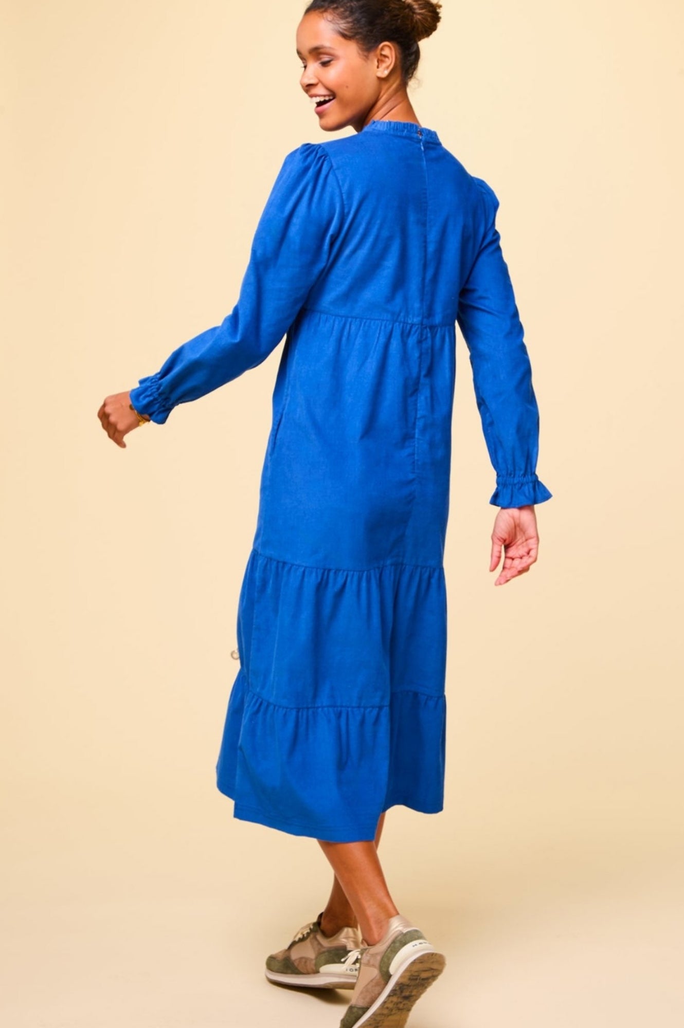 Liv Women's Corduroy Dress in Cobalt Blue - Stylish & Comfortable for Casual Outings, Work, and Date Nights