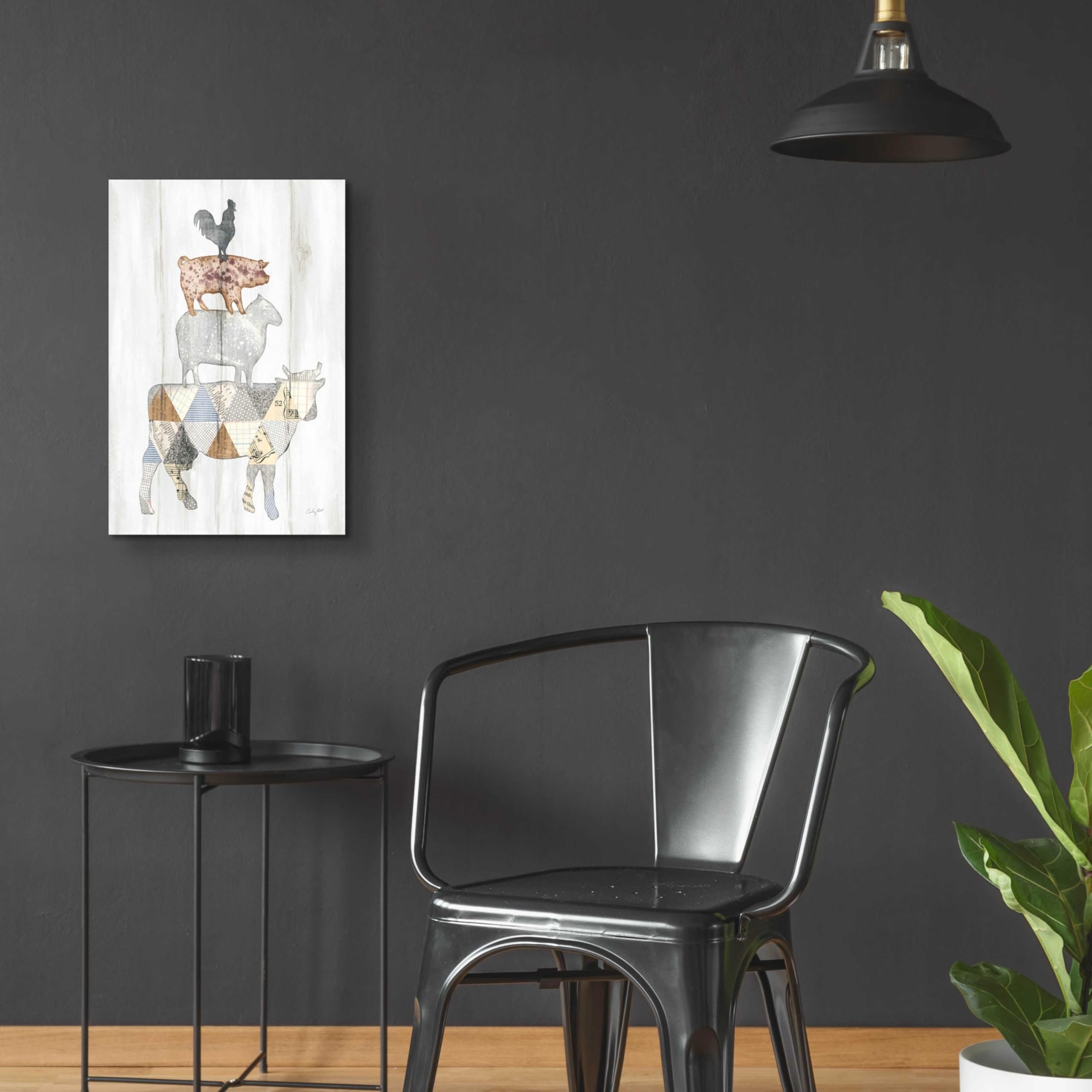 Farm Family I by Courtney Prahl - 16x24 Inch Acrylic Glass Wall Art Painting, Modern Home Decor for Living Room, Bedroom & Office