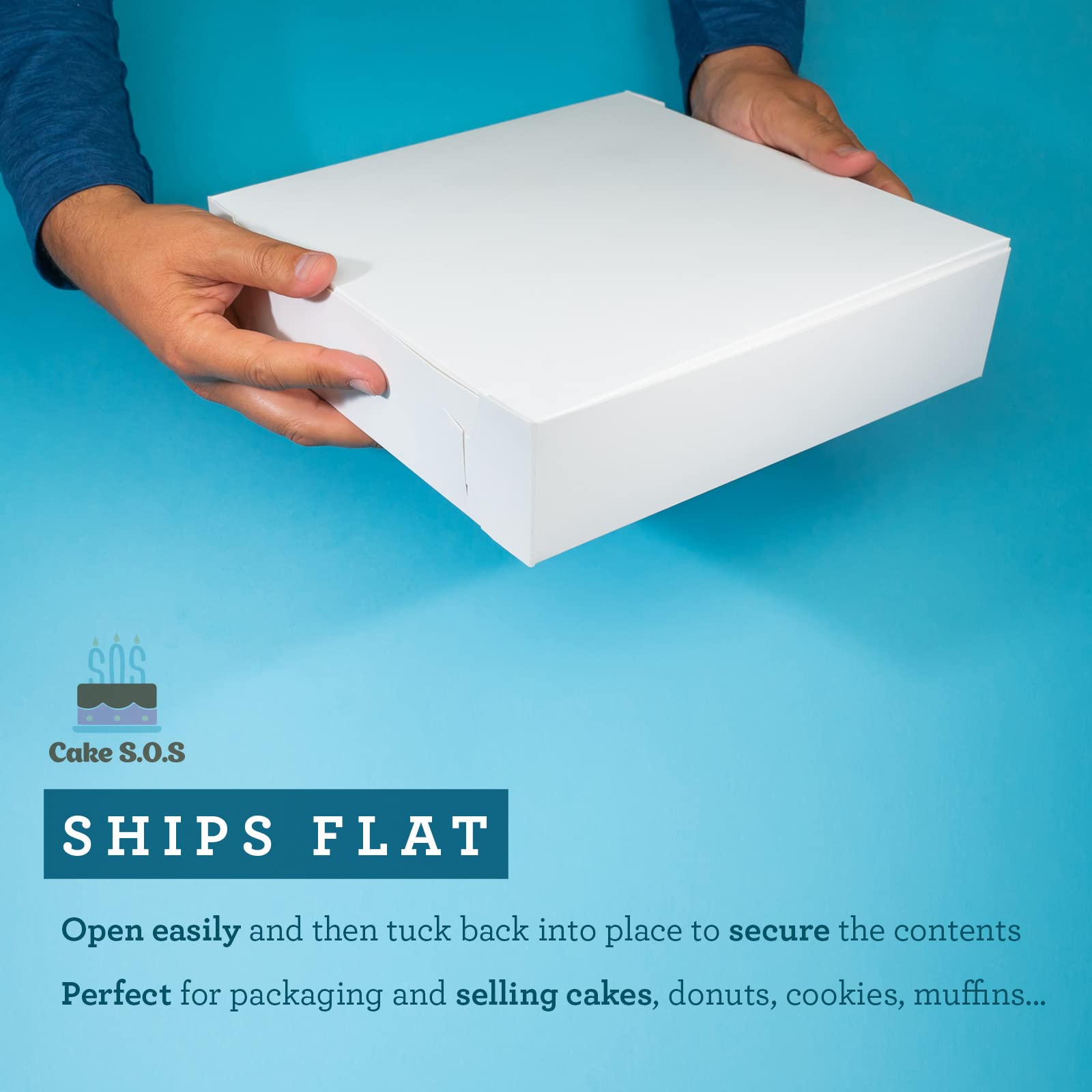 10x10x2.5 Inches White Bakery Pie Boxes - 250 Count Premium Pastry Packaging for Pies, Donuts, Cookies & Muffins - Perfect for Bakeries, Cafes & Home Bakers