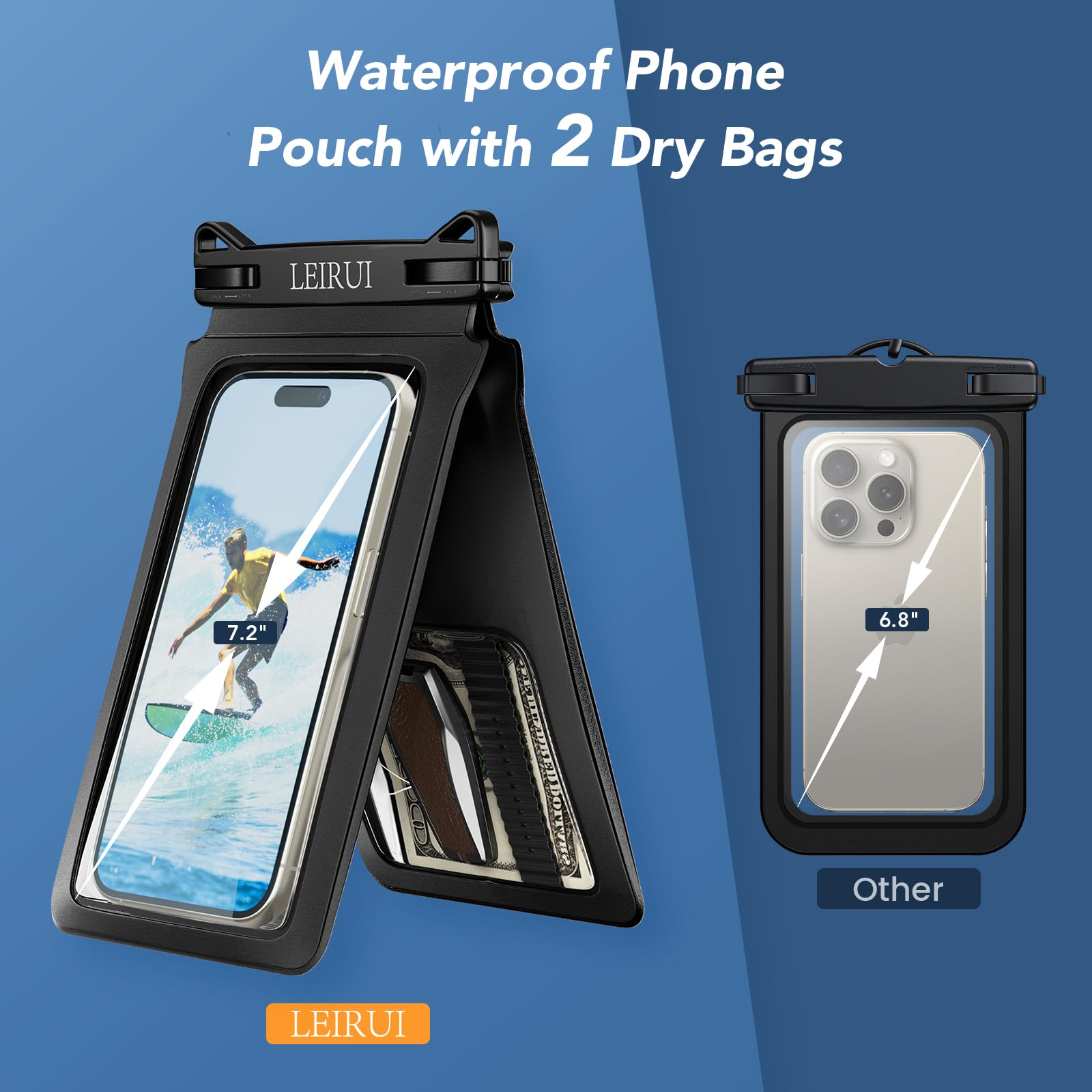 2 Pack Waterproof Phone Pouch Case - 7