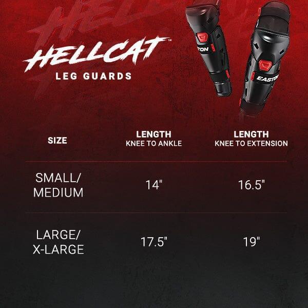 Easton Hellcat Softball Leg Guards - Youth & Adult Protective Shin Guards for Baseball, Fastpitch Softball - Lightweight & Durable for Games & Practice