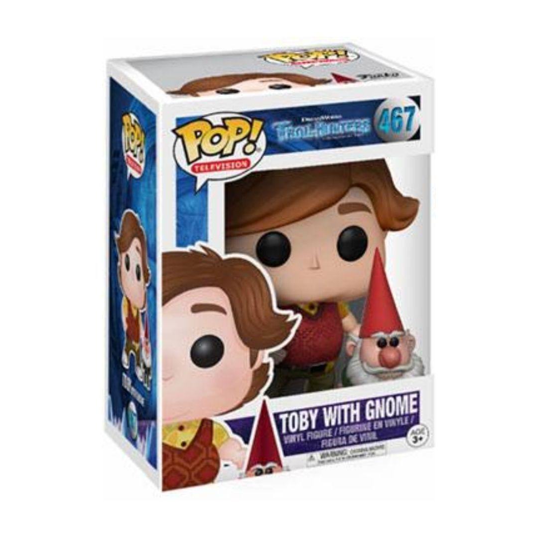 Funko Pop! TV: Dreamworks Trollhunters Toby with Gnome #467 - Collectible Vinyl Figure for Fans & Display
