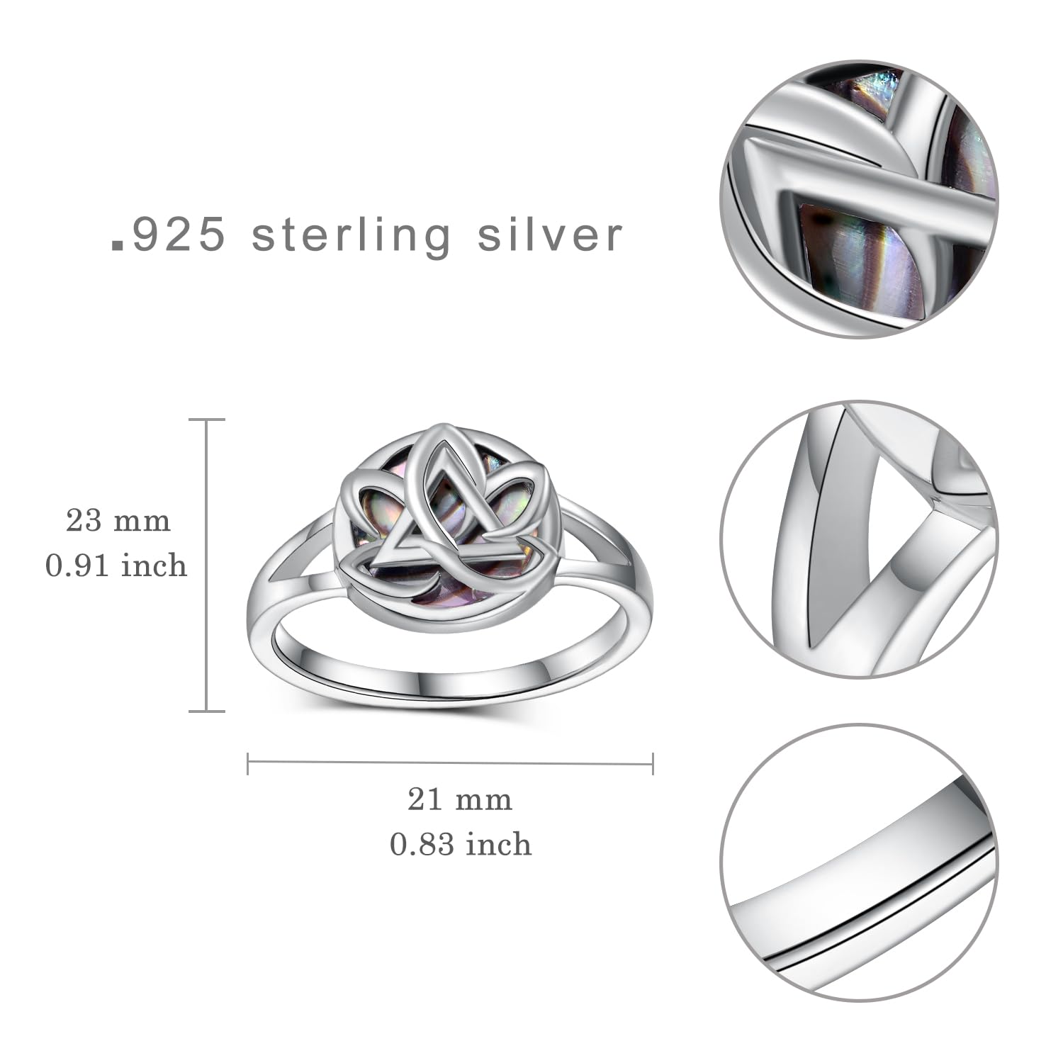925 Sterling Silver Alcoholics Anonymous Ring - Lotus AA Sobriety Jewelry for Women, Inspirational Recovery Gift for Sobriety Milestones, Birthday & Special Occasions