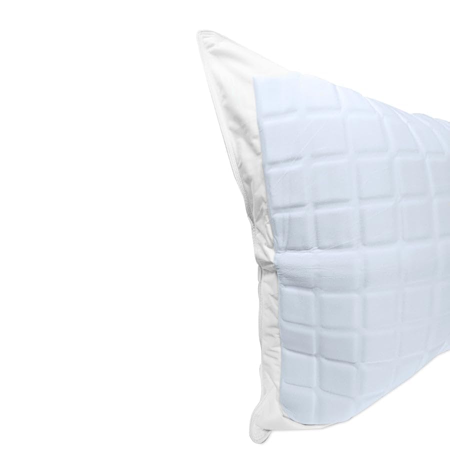 Queen Size Cooling Gel Pillow Protector with Zipper - Breathable Pillow Case for Hot Sleepers | Long-Lasting Temperature Regulation | Perfect for Night Sweat Relief & Summer Comfort