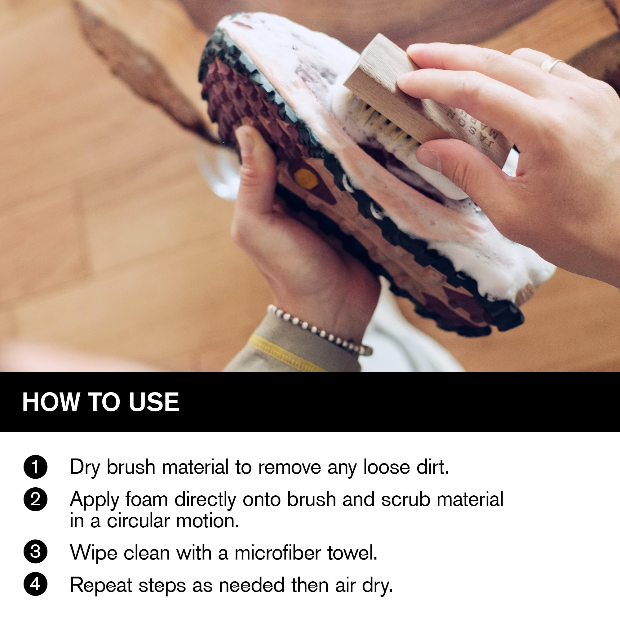 Jason Markk Premium Shoe Cleaning Kit - 3-Pack Ready-to-Use Foam Brushes for Sneakers, Boots & Leather Shoes | Fast Drying & Deep Cleaning Formula | Ideal for Gym Enthusiasts, Travelers & Everyday Shoe Care | Perfect for Athletic Shoes, Work Boots & Luxury Leather Footwear Maintenance