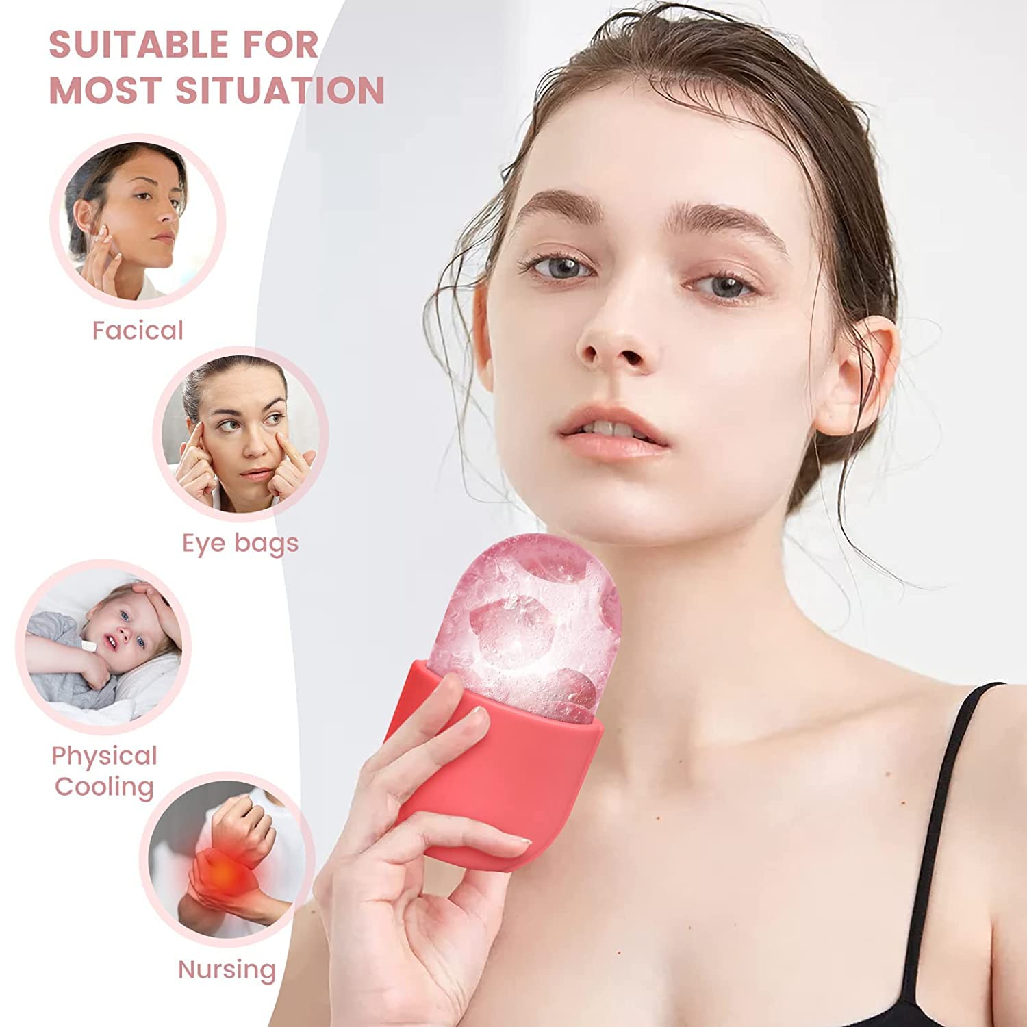 XSKY 3-in-1 Facial Cleansing Brush - Exfoliating Scrubber, Face Massager & Makeup Brush Cleaner for Glowing Skin & Pore Minimizing | Perfect for Daily Skincare & Makeup Removal Routine