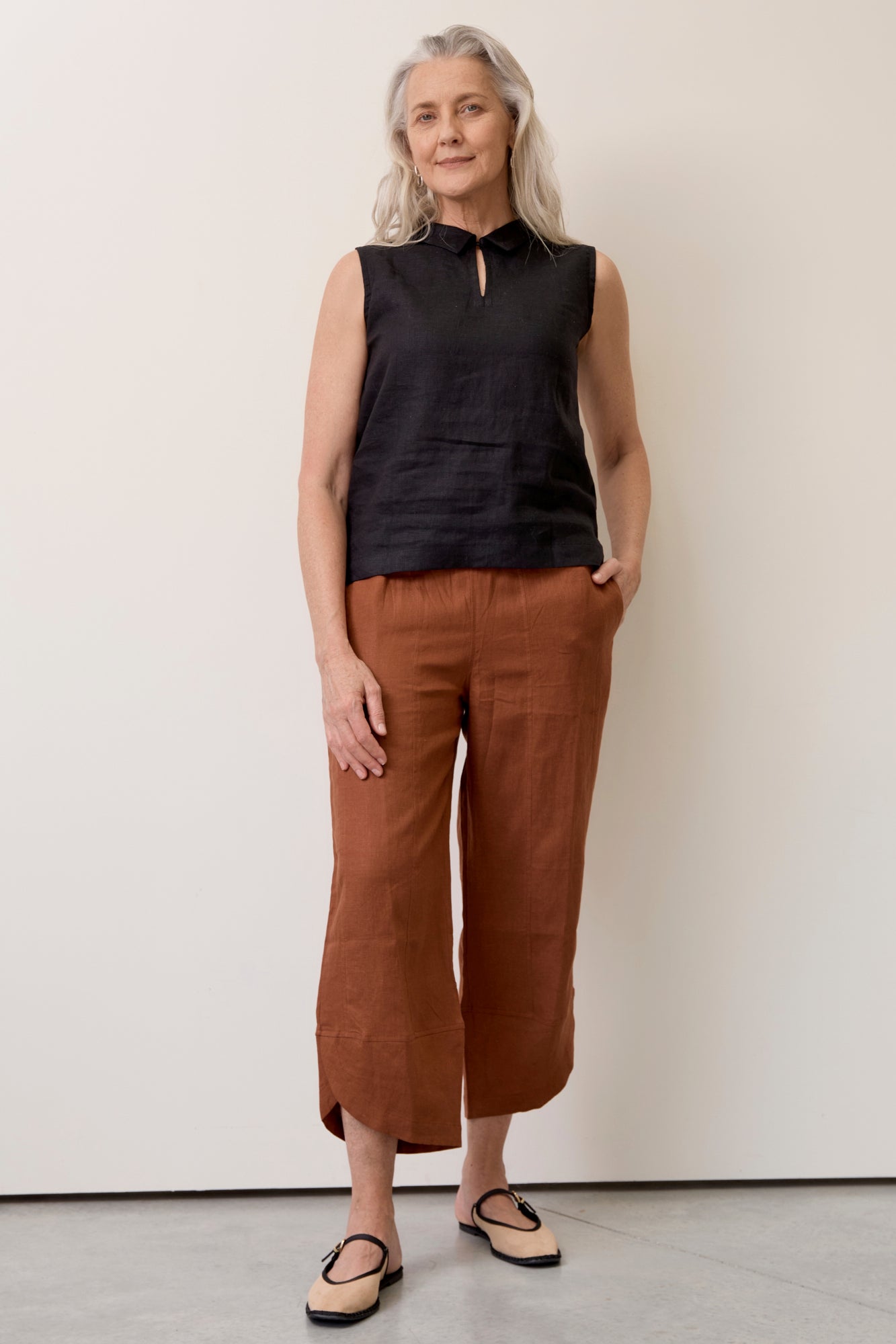 Palermo Linen Pants for Women - Breathable Summer Wide Leg Trousers | Beach Vacation, Yoga, Casual Outfit