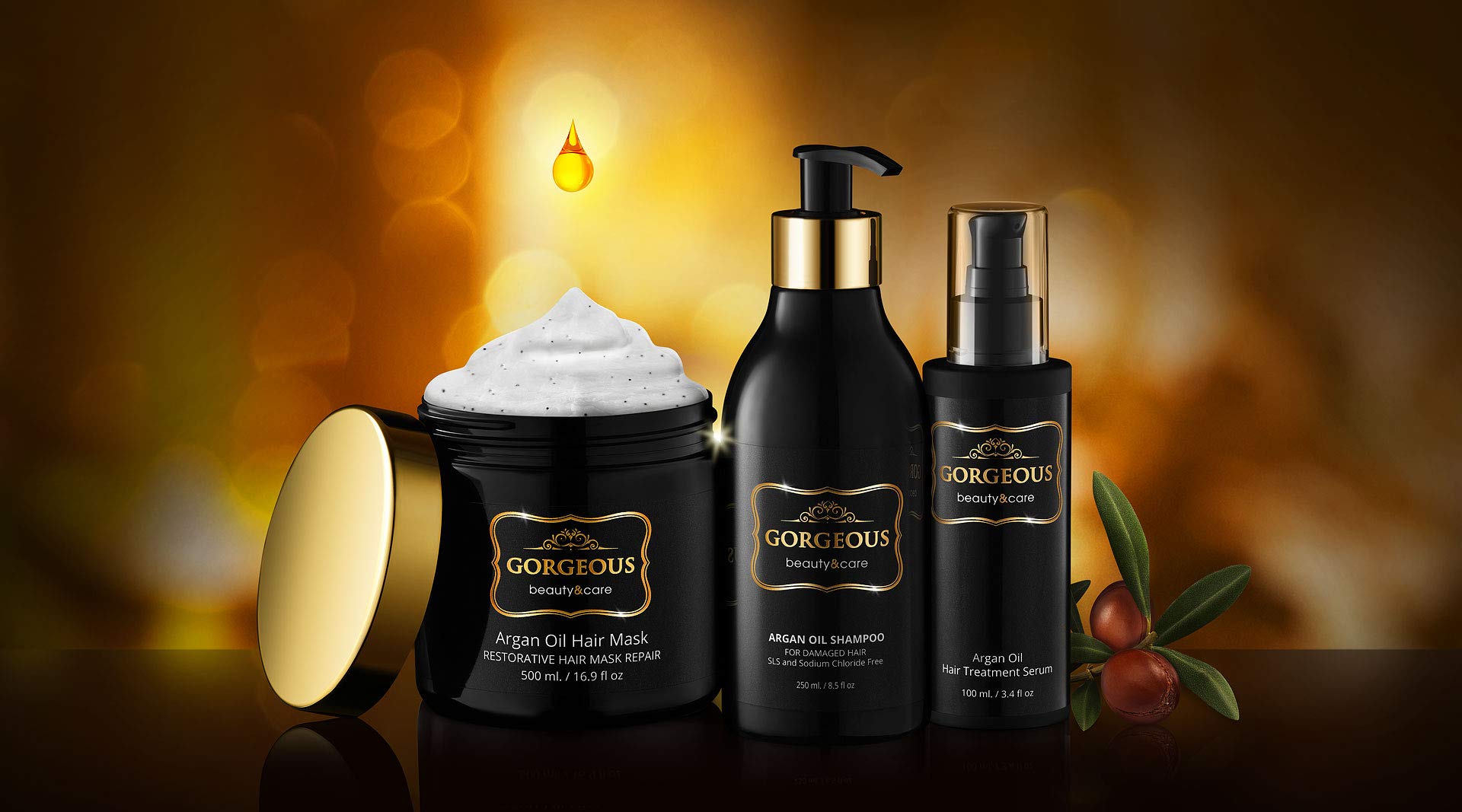 Best Argan Oil Hair Mask & Conditioner 16.9oz - Deep Repair for Damaged & Dry Hair - Perfect for Salon-Quality Treatment at Home