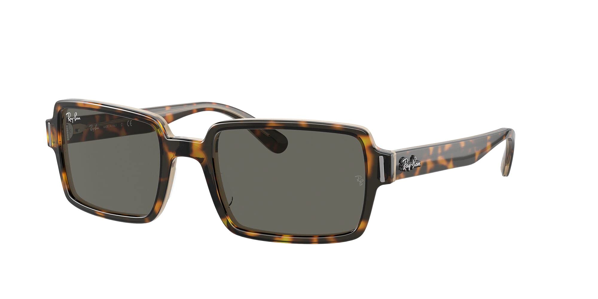 Ray-Ban Rb2189 Benji Rectangular Sunglasses for Men & Women - UV Protection Polarized Lenses - Classic Retro Style for Driving, Beach & Outdoor Activities